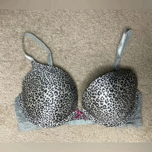 Maidenform Cheetah Print Bra Size 34 D Gray